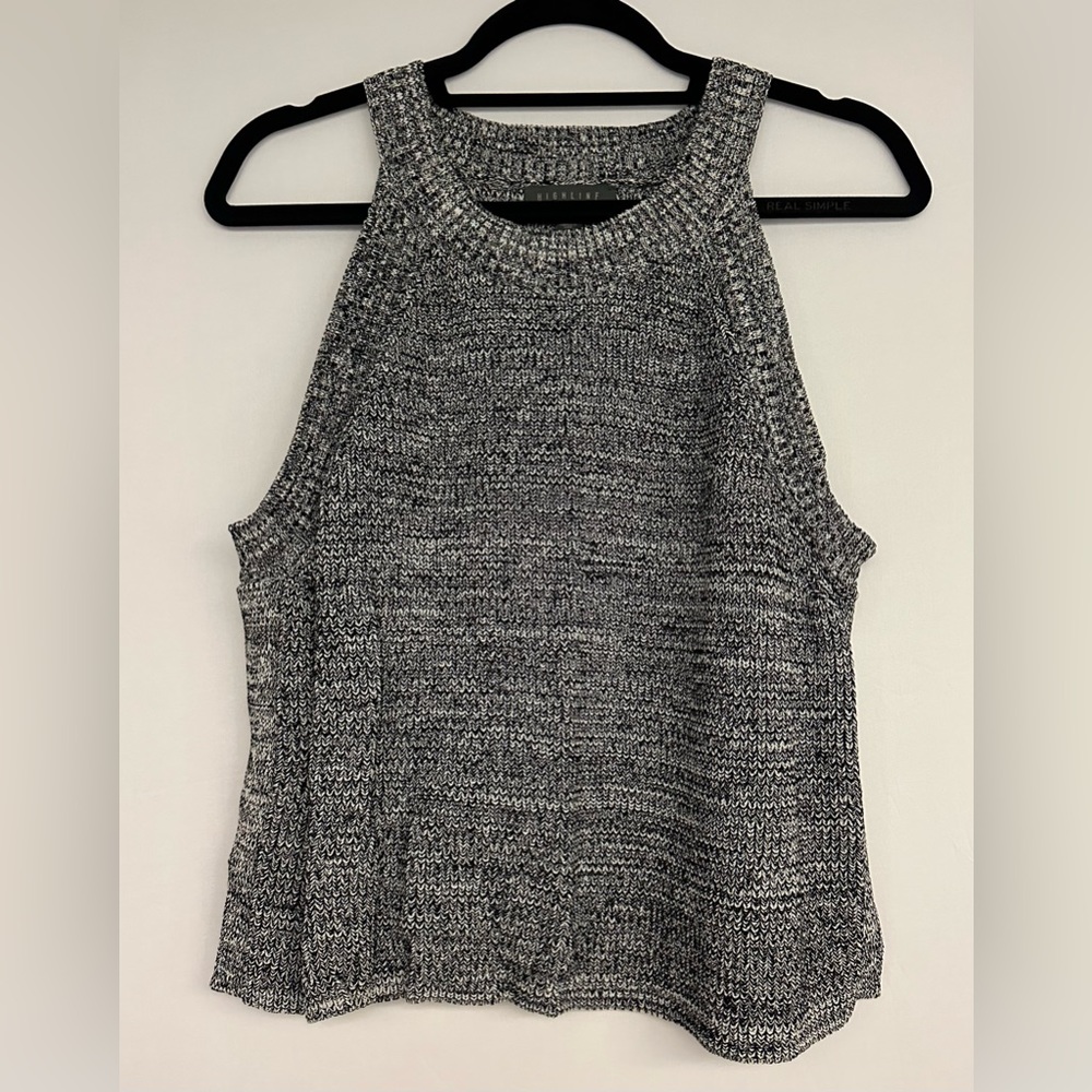 Highline Collective, Knit Top, Marled Black/White/Cool Grey, Size XL